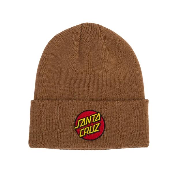 【 SANTA CRUZ 】毛帽 咖啡 - CLASSIC DOT BEANIE LONG SHOREMAN HAT