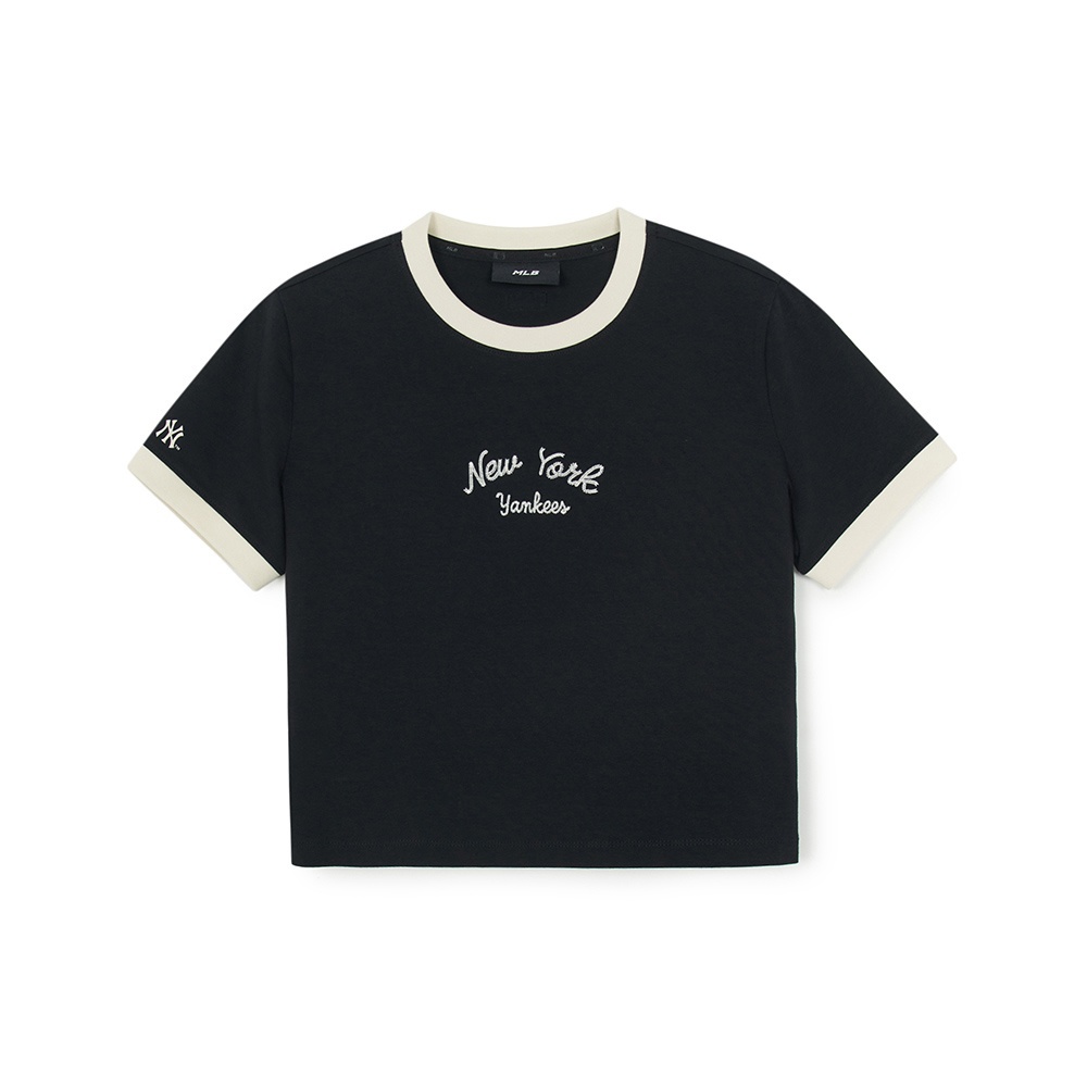 MLB 女版短袖T恤  Varsity系列  紐約洋基隊 (3FTSV0254-50BKS)