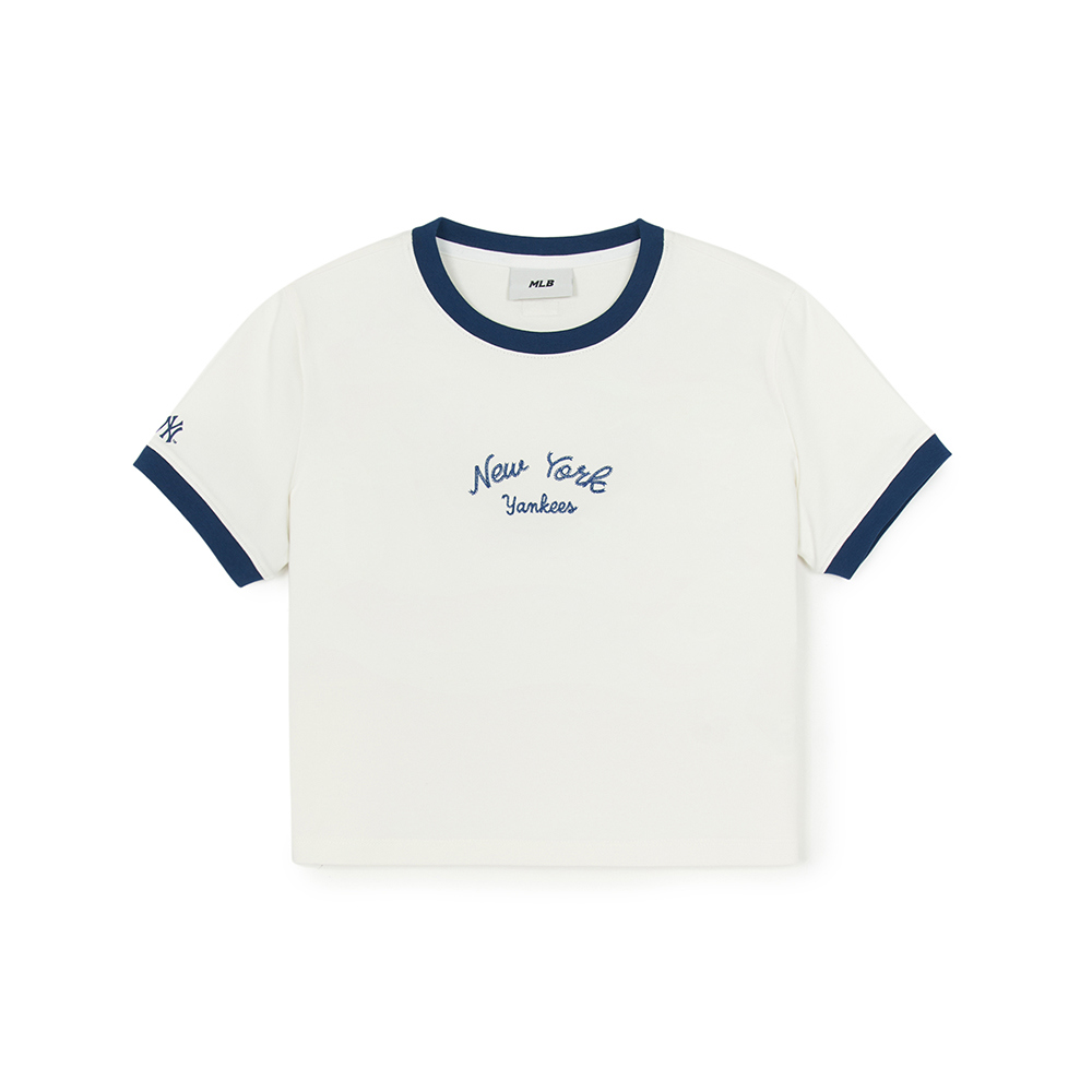 MLB 女版短袖T恤  Varsity系列  紐約洋基隊 (3FTSV0254-50IVS)