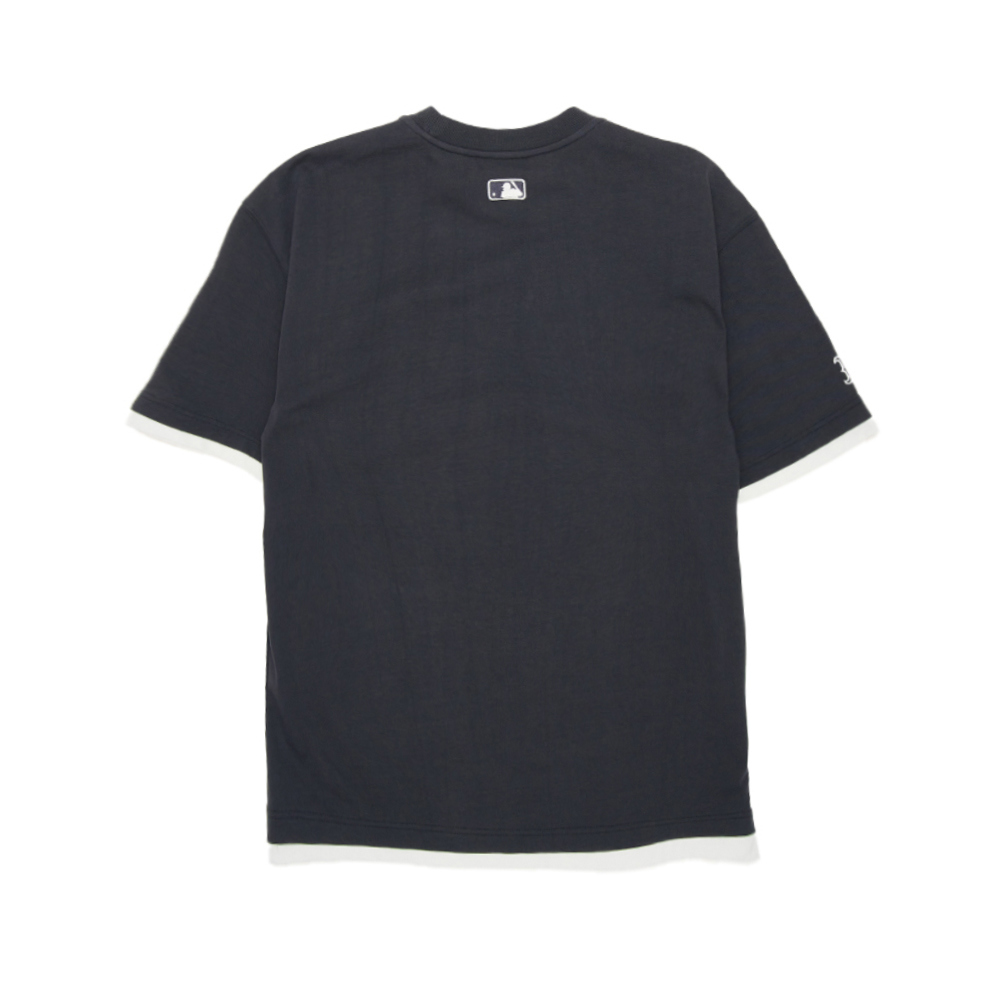 MLB 短袖T恤 假兩件拼接袖 波士頓紅襪隊 (3ATSB0954-43CGS)