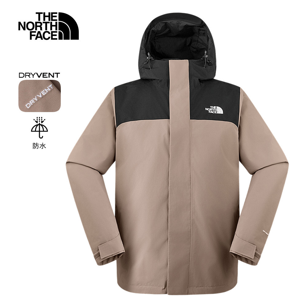 The North Face北面男款棕色DryVent防水透氣衝鋒衣｜8DX1DHL