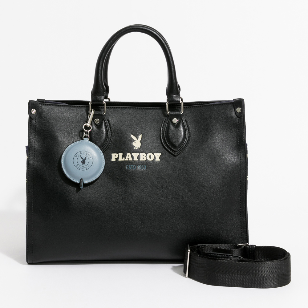 PLAYBOY - 托特包附長背帶 Urban Pulse系列 - 藍色/552-7602-56-6