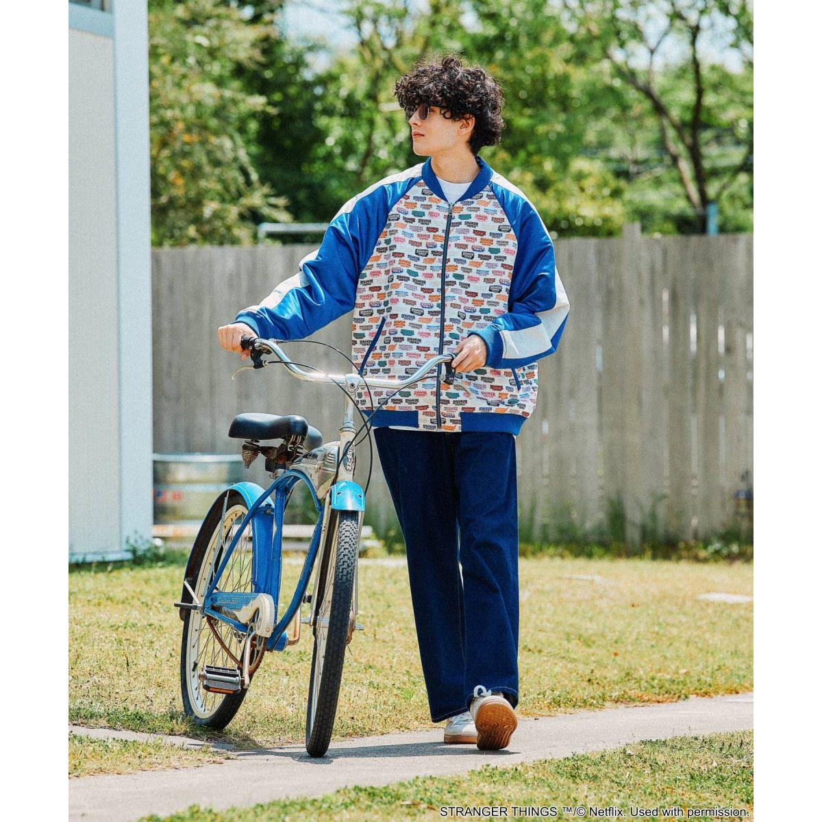ニコアンド　ワッペンシャツジャケット　メイクスタッフ　てぃら　モザイク02 ニコアンド⭐︎人気スタッフプロデュース⭐︎ワッペンシャツ