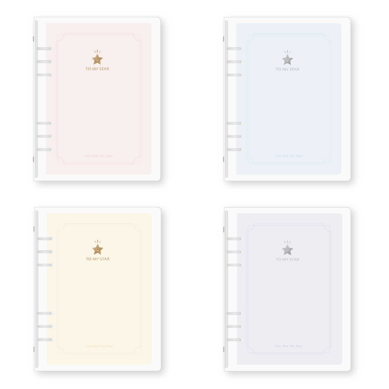 STAR 6孔活頁多功能收納冊 A5-粉/藍/黃/紫