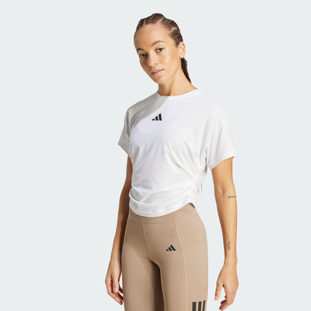 【adidas】POWER 女短版短袖上衣 (JX1194)