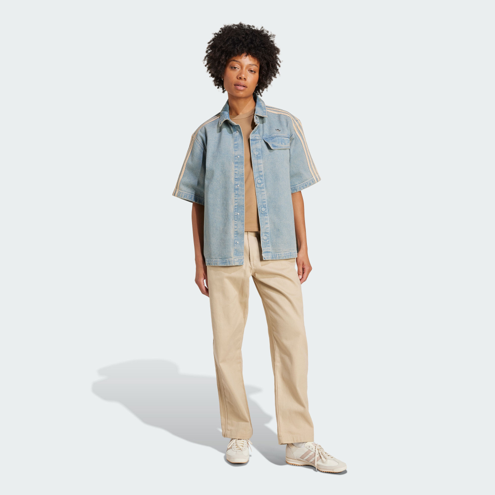 PREMIUM ESSENTIALS 丹寧短袖襯衫