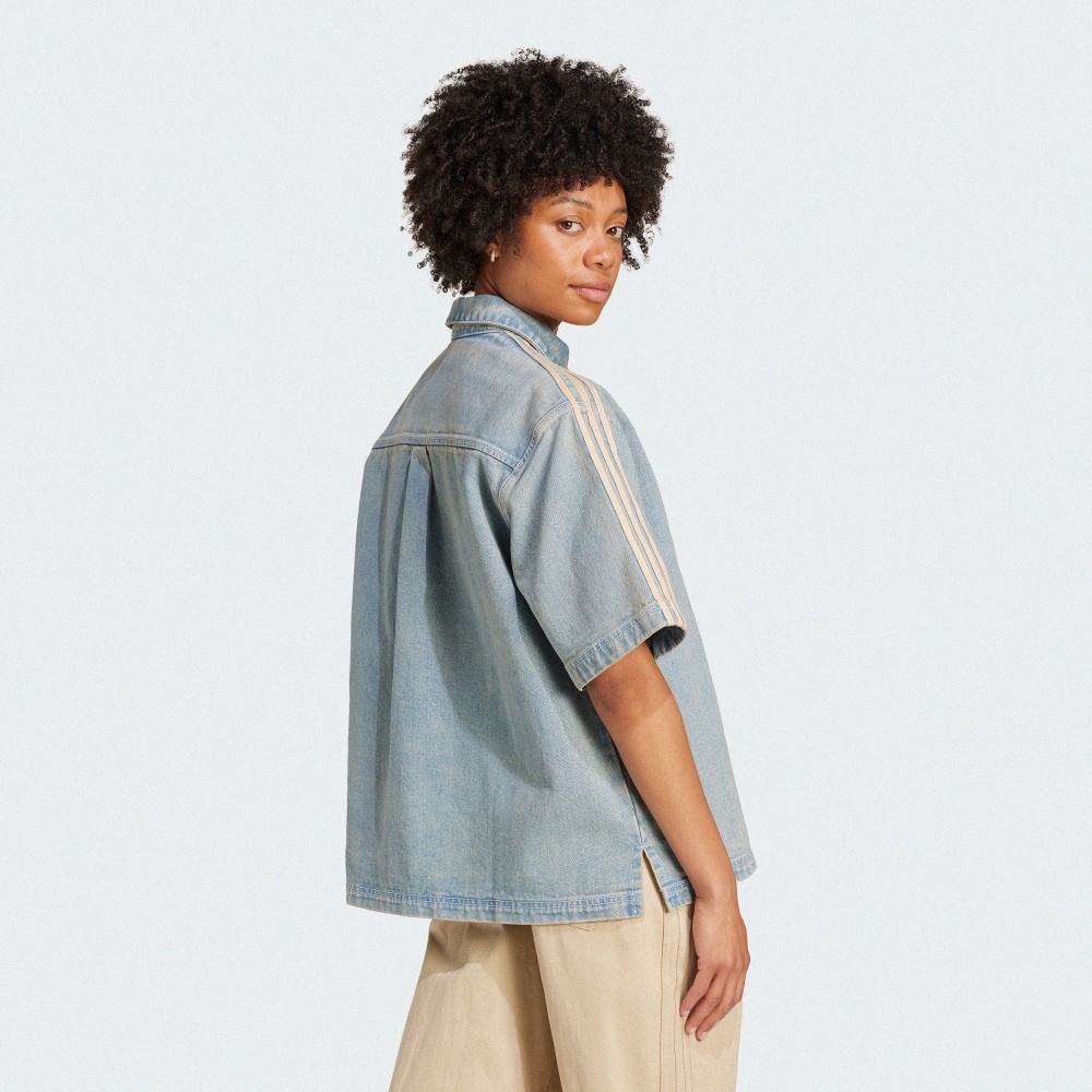 PREMIUM ESSENTIALS 丹寧短袖襯衫