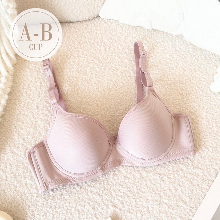 學生內衣【微笑甜豆】嚴選涼感素材軟鋼圈內衣*A-B罩 (豆沙) #6606