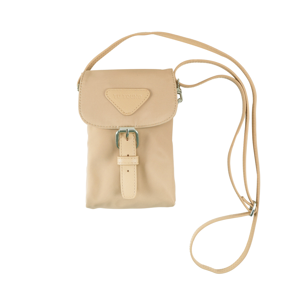 招財聚富斜背輕盈側包 (黑色/杏色/粉色) 3色任選