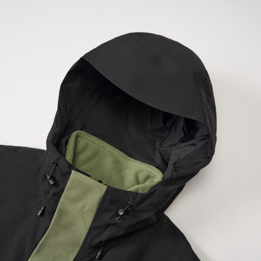 The North Face北面男款綠色DryVent防水透氣抓絨內裡三合一外套｜89ZPD0L