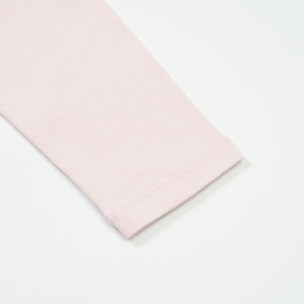 The North Face北面兒童粉色純棉長袖上衣｜8F5TBP6