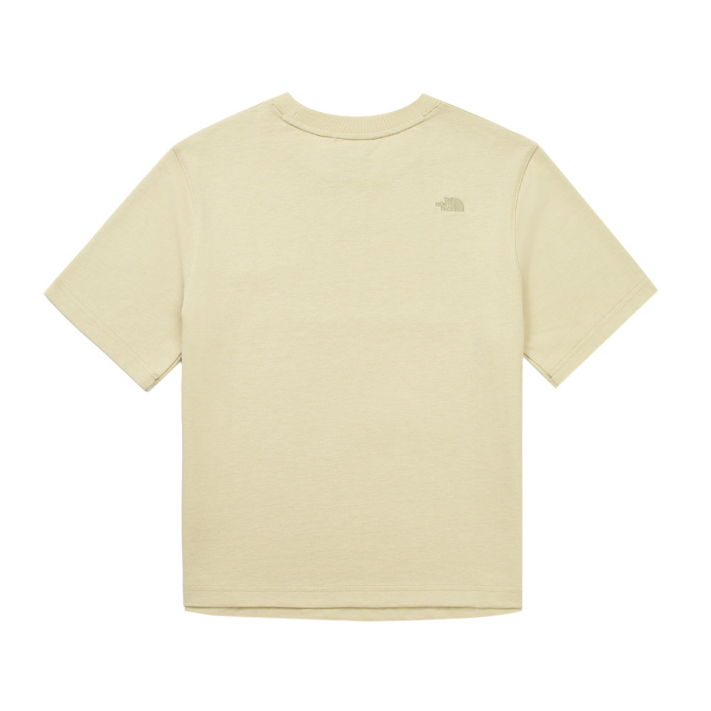 UE女款米色純棉短袖T恤｜8BUH3X4