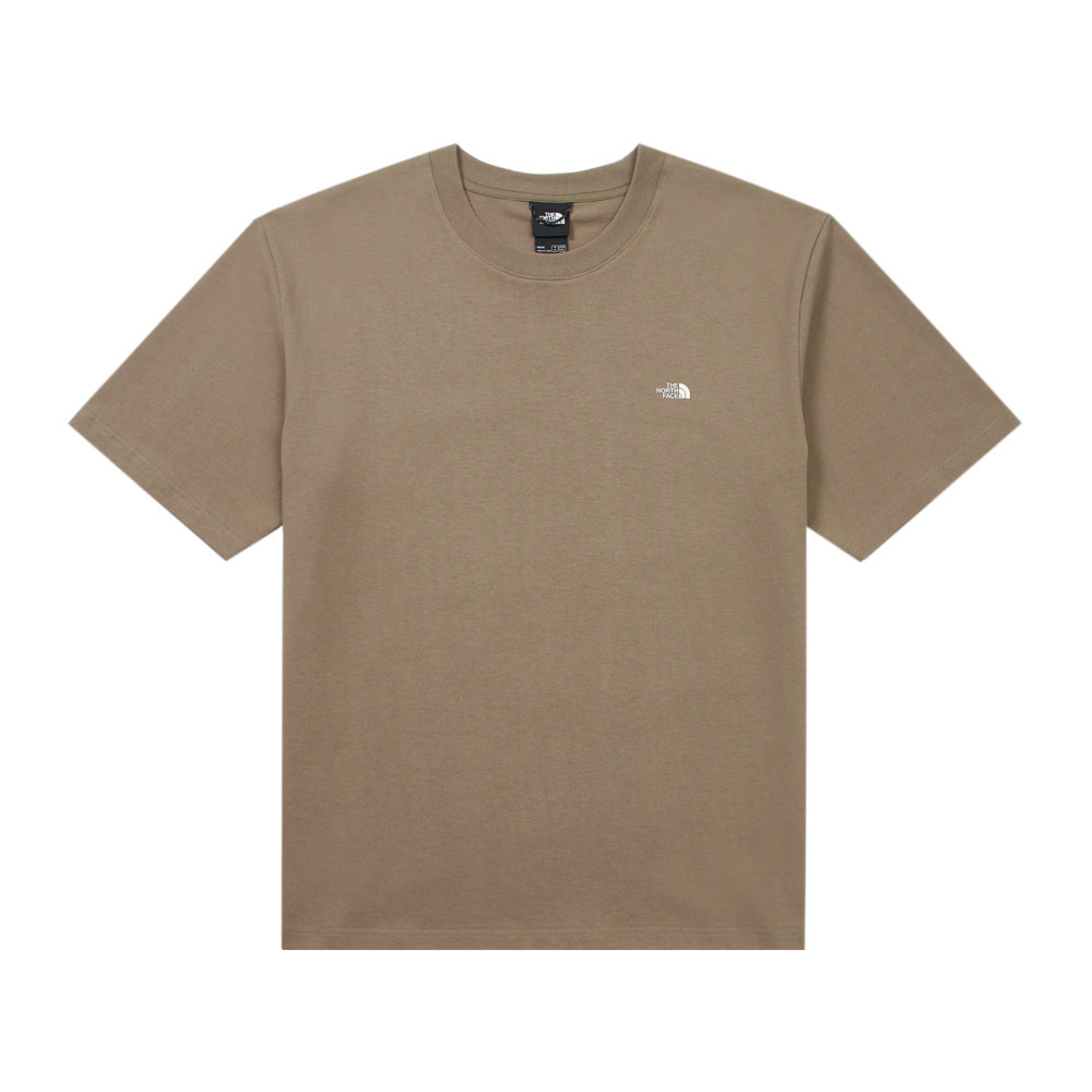 UE男款棕色純棉大尺寸山脈印花短袖T恤｜8GUBBOW