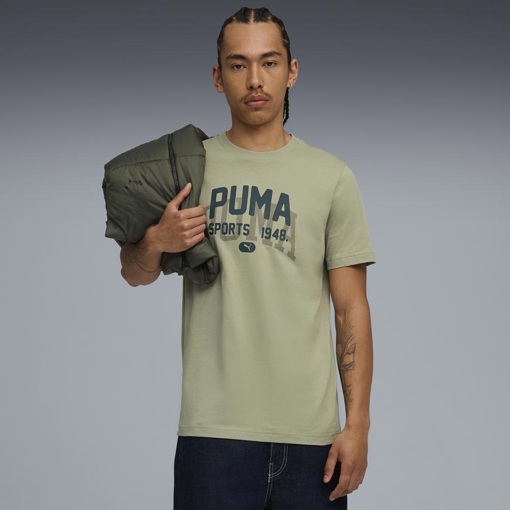 PUMA 基本系列Varsity短袖T恤 男性