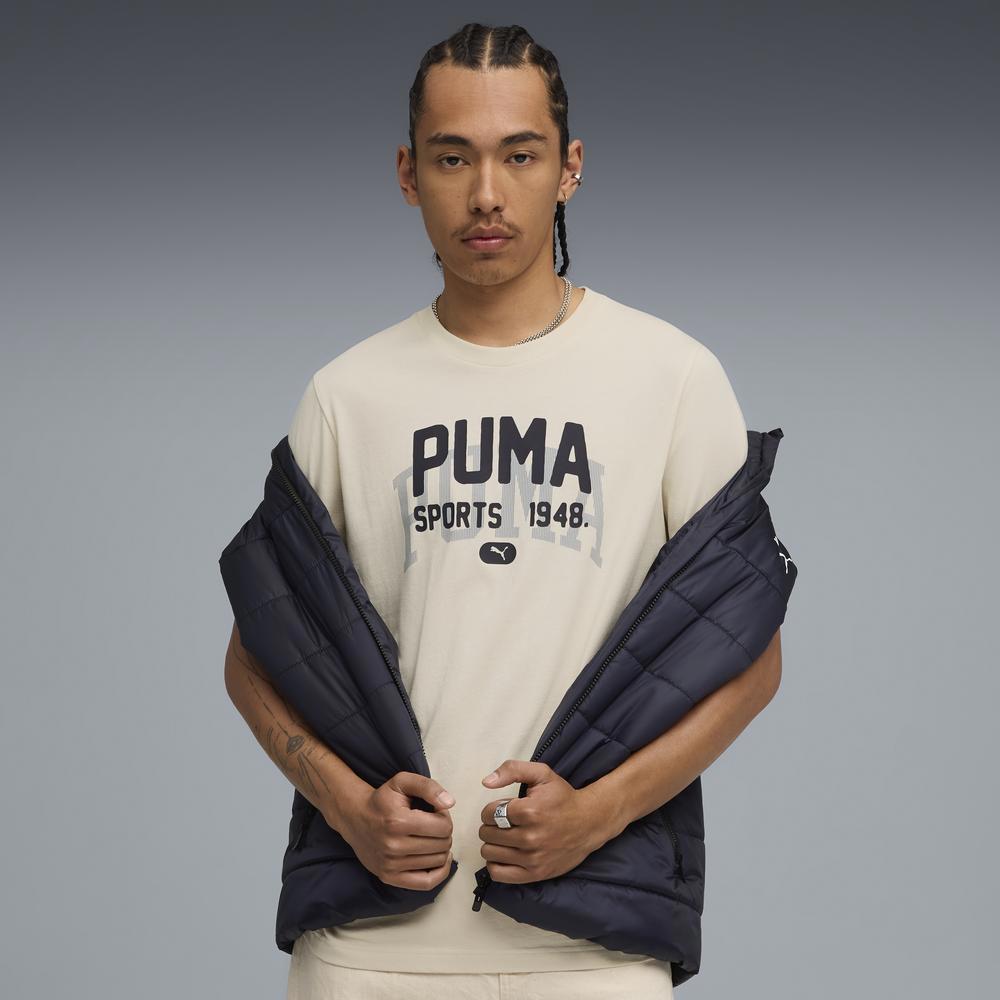PUMA 基本系列Varsity短袖T恤 男性