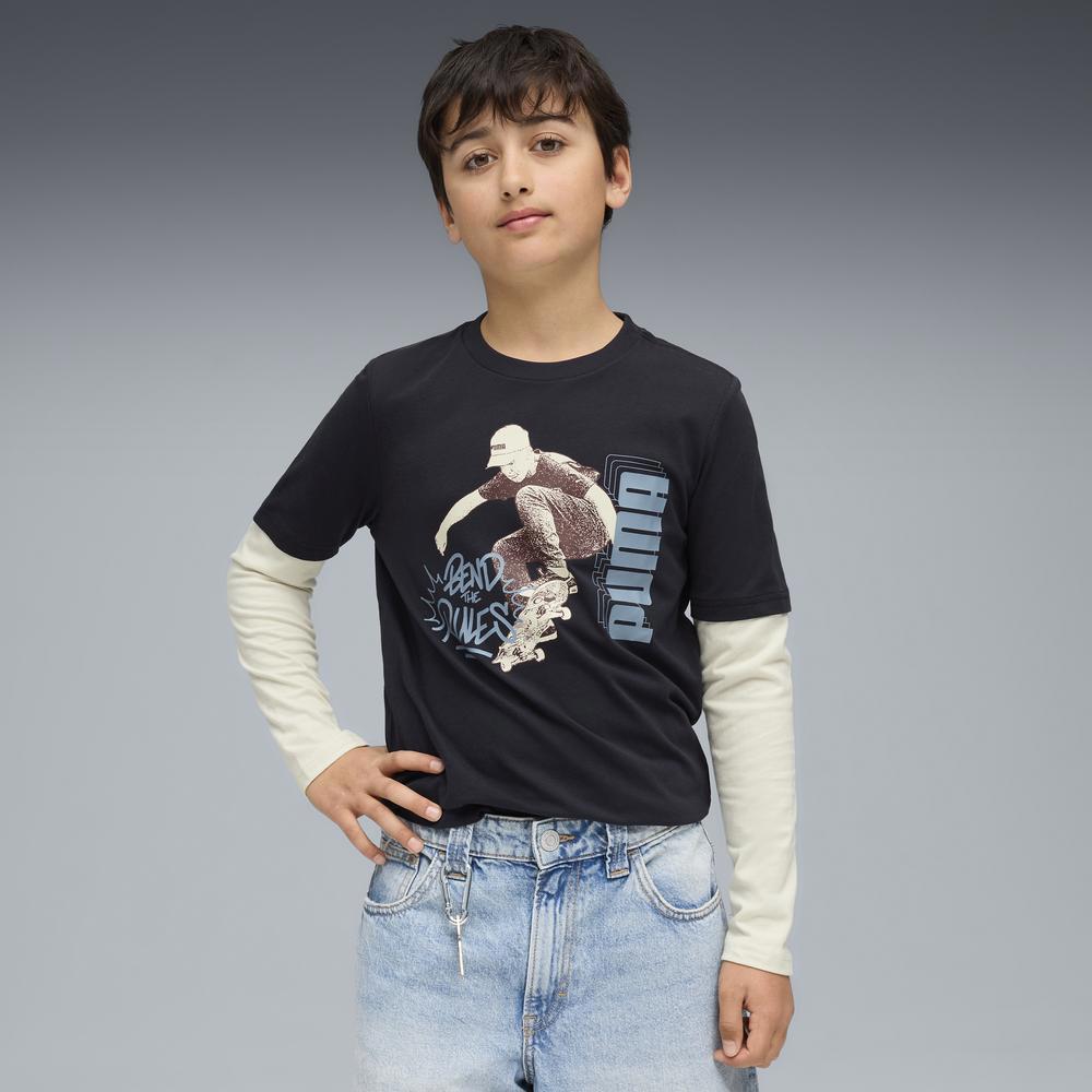 PUMA 基本系列Mid 90s撞色薄長T恤 男童