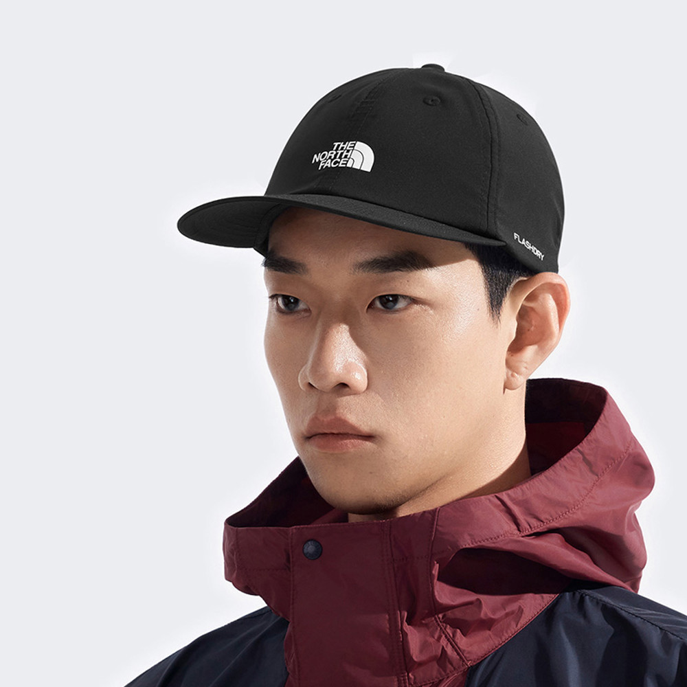 The North Face北面男女款黑色UPF防曬運動帽｜8GMEJK3
