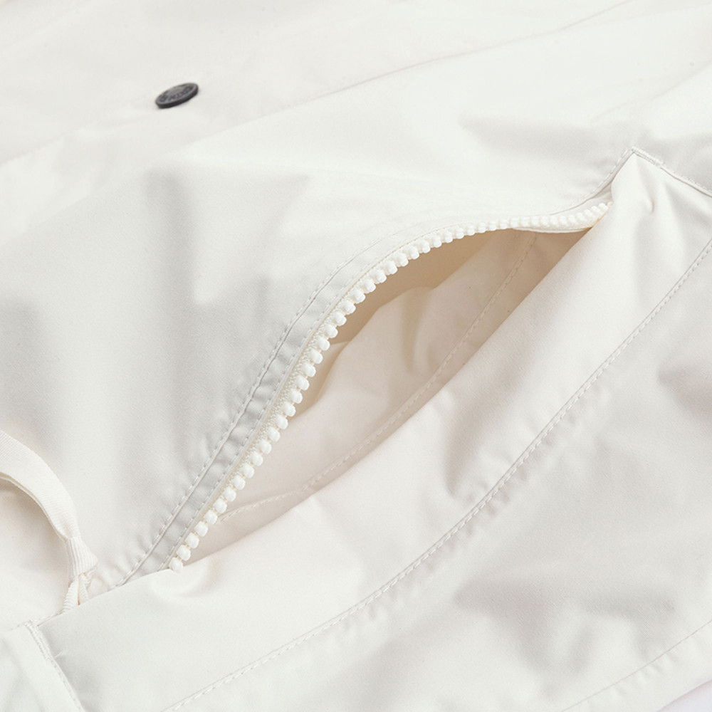 The North Face北面男款白色DryVent防水透氣衝鋒衣｜8FZMAEJ