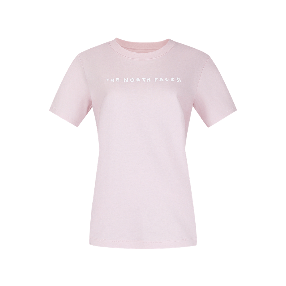 The North Face北面女款粉色純棉舒適短袖T恤｜8F0VBP6