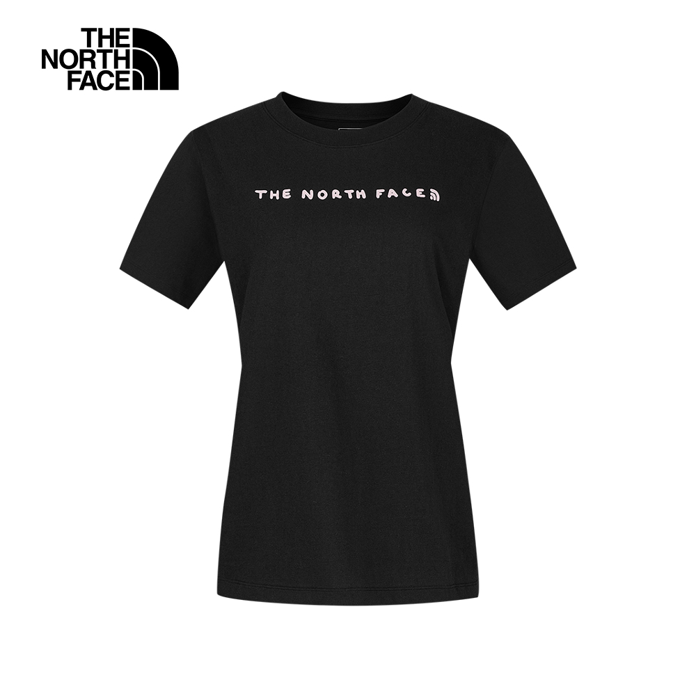 The North Face北面女款黑色純棉舒適短袖T恤｜8F0VJK3