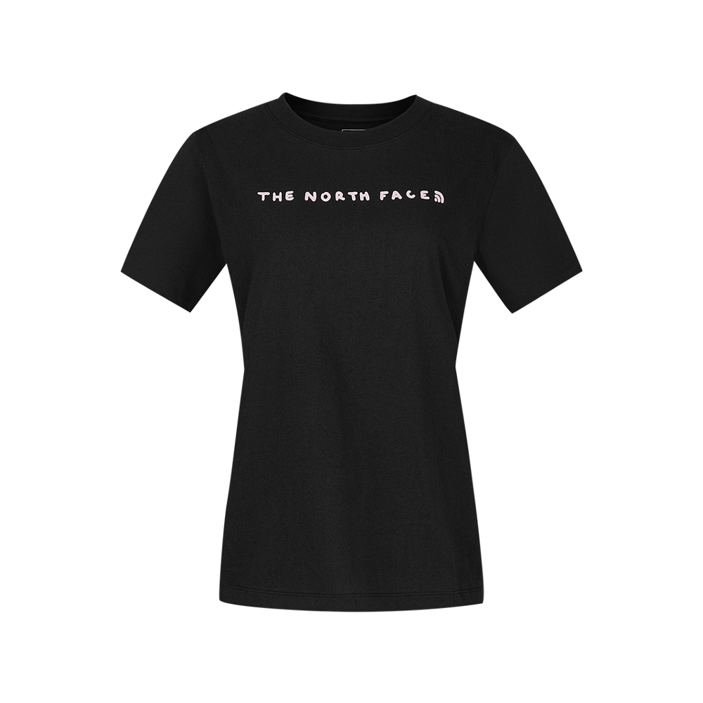 The North Face北面女款黑色純棉舒適短袖T恤｜8F0VJK3