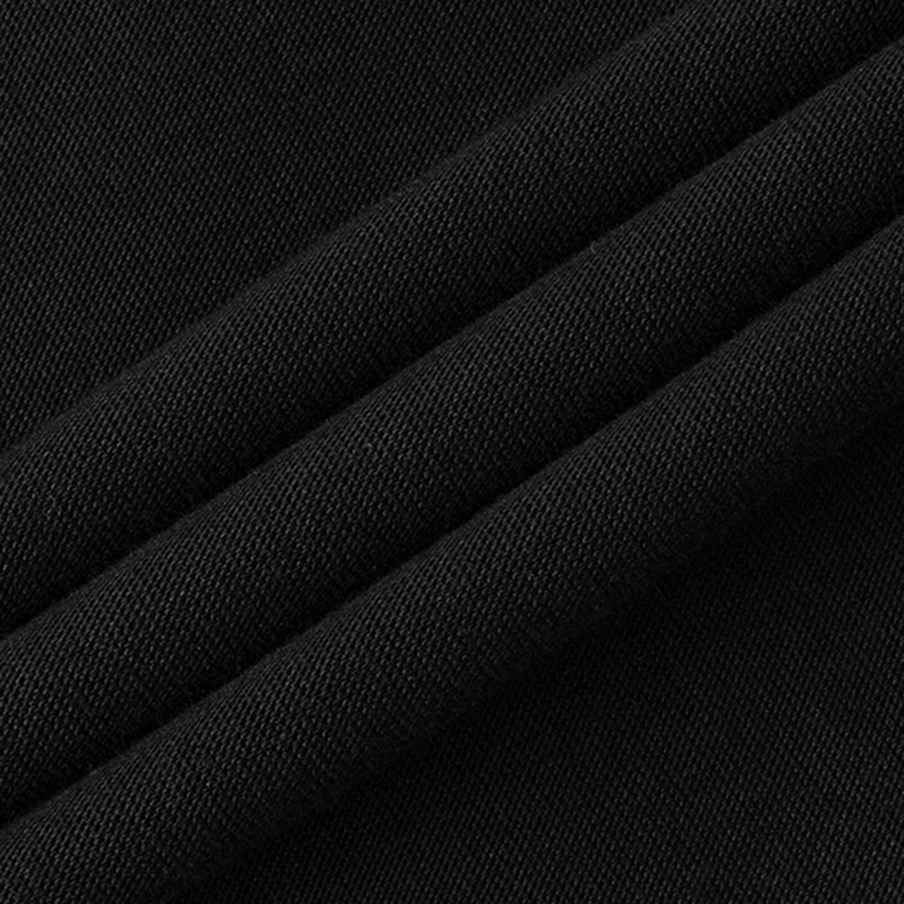 The North Face北面男女款黑色純棉趣味印花設計長袖上衣｜8F0JJK3