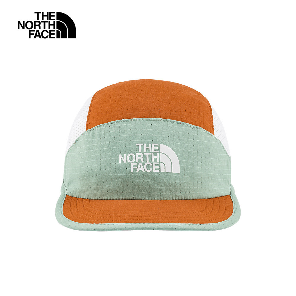 The North Face北面男女款綠色吸濕排汗防曬運動帽｜876JFEI