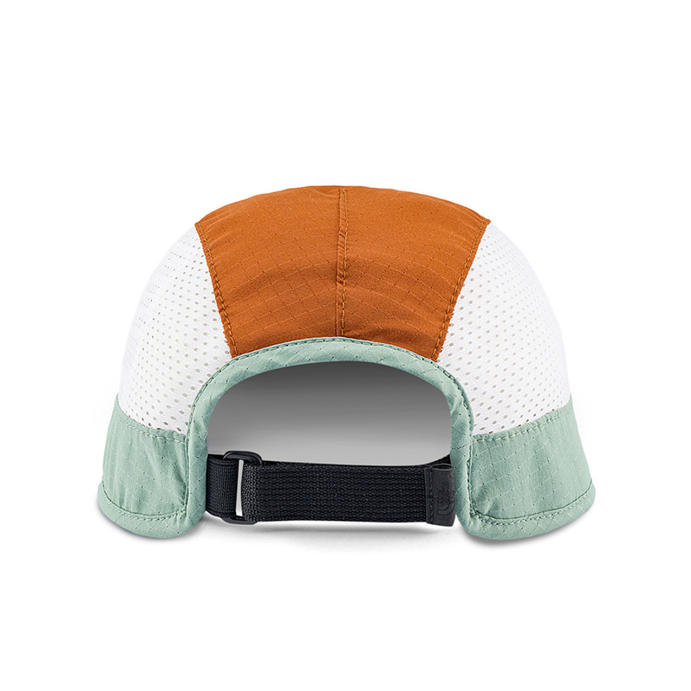 The North Face北面男女款綠色吸濕排汗防曬運動帽｜876JFEI