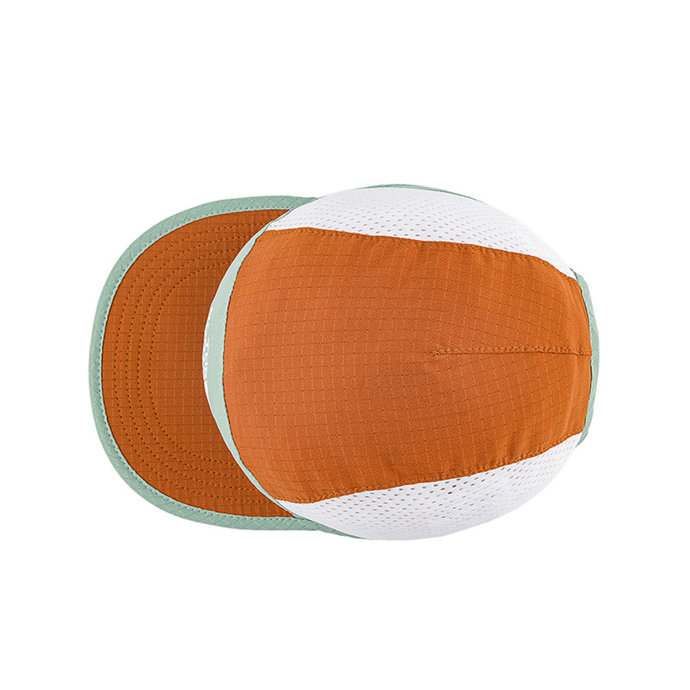 The North Face北面男女款綠色吸濕排汗防曬運動帽｜876JFEI