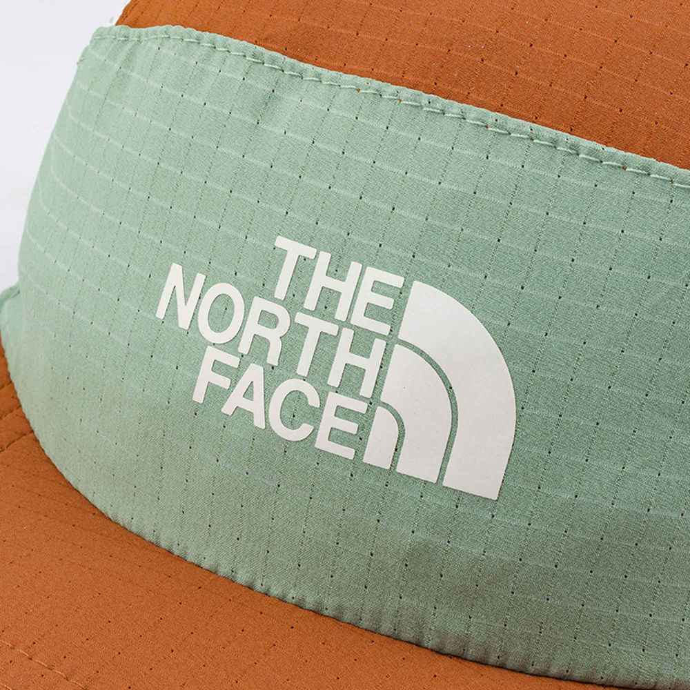 The North Face北面男女款綠色吸濕排汗防曬運動帽｜876JFEI