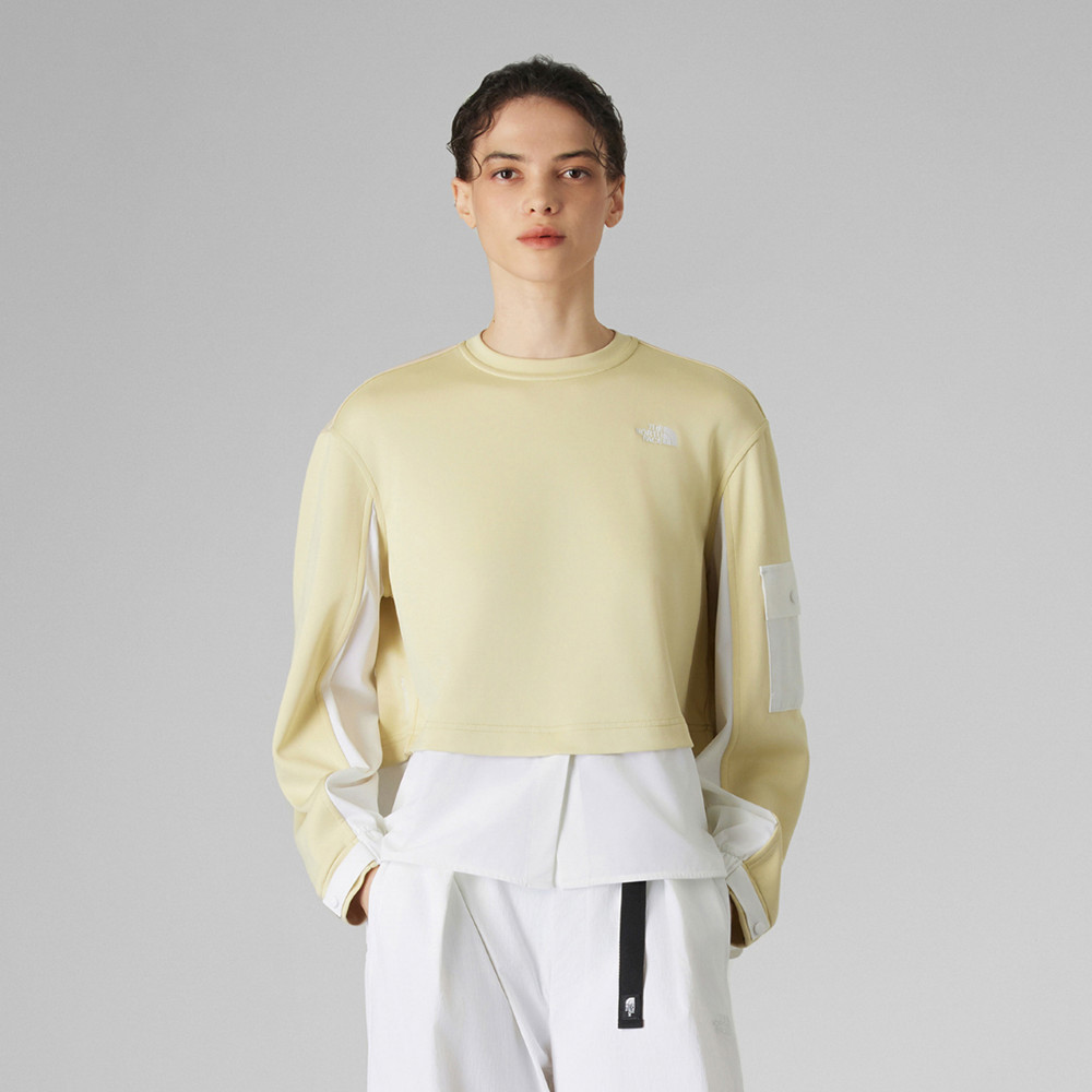 UE女款米色UPF防曬長袖上衣｜8E863X4