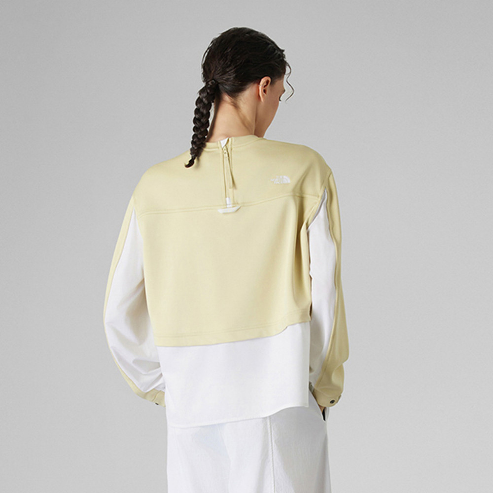 UE女款米色UPF防曬長袖上衣｜8E863X4