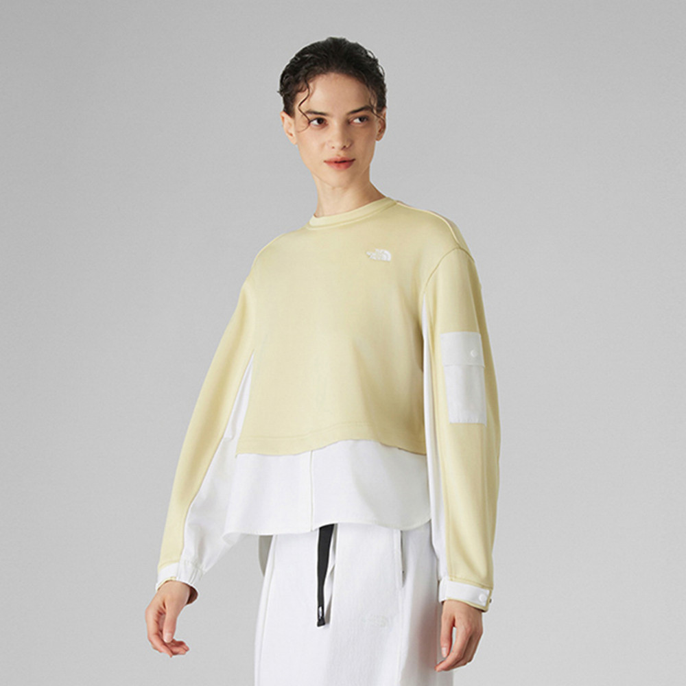 UE女款米色UPF防曬長袖上衣｜8E863X4