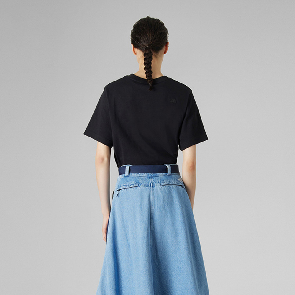 UE女款黑色純棉短袖T恤｜8BUHJK3