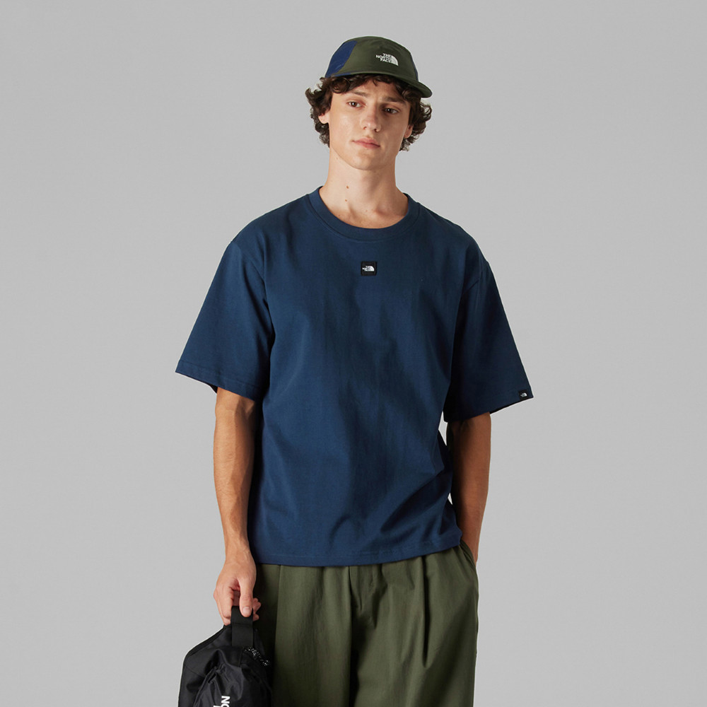 UE男款藍色純棉短袖T恤｜8BTV8K2