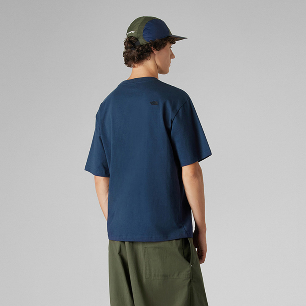 UE男款藍色純棉短袖T恤｜8BTV8K2