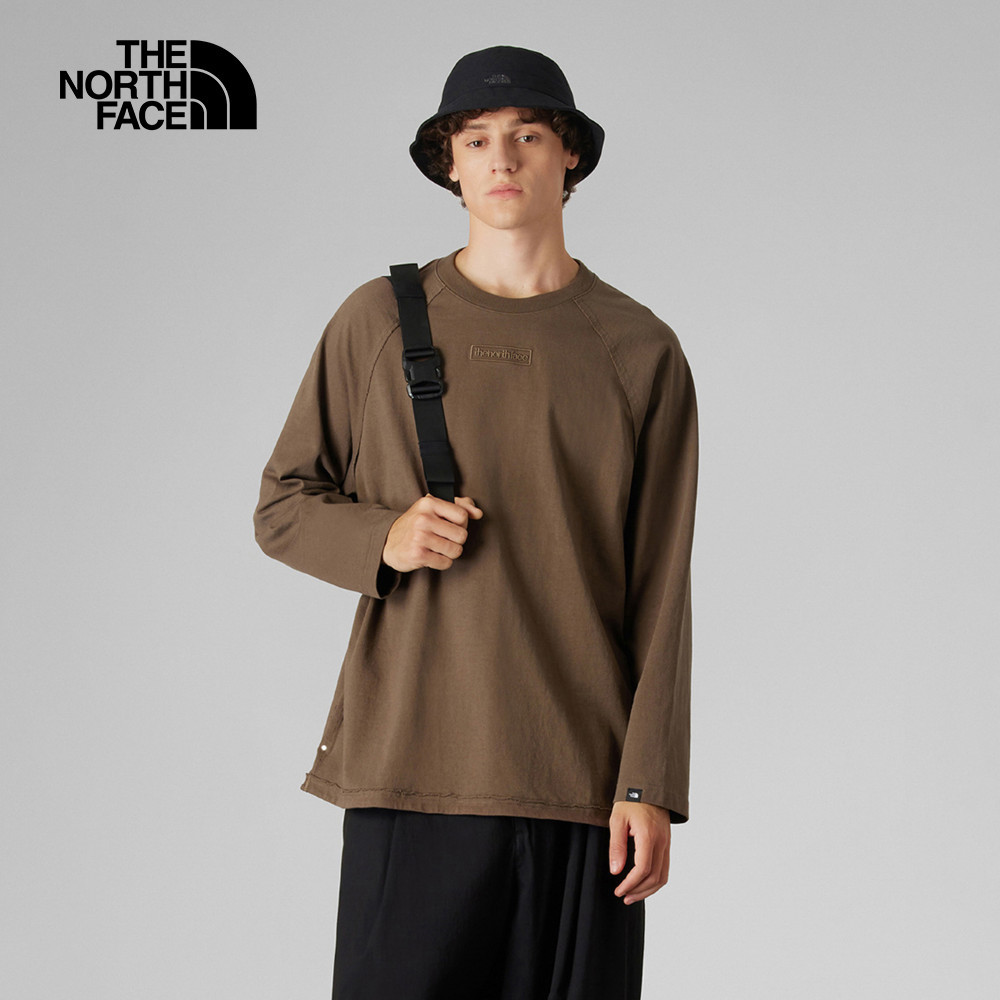 UE男款棕色純棉長袖上衣｜8BTK1OI