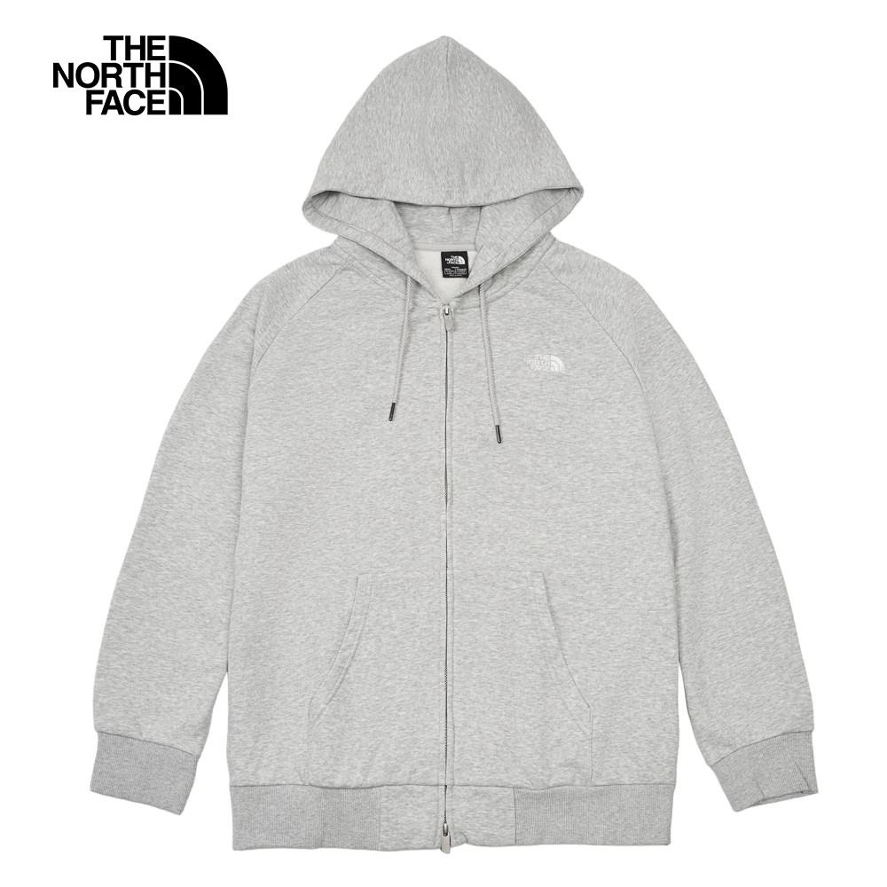 The North Face北面男女款灰色連帽外套｜8F0HDYX