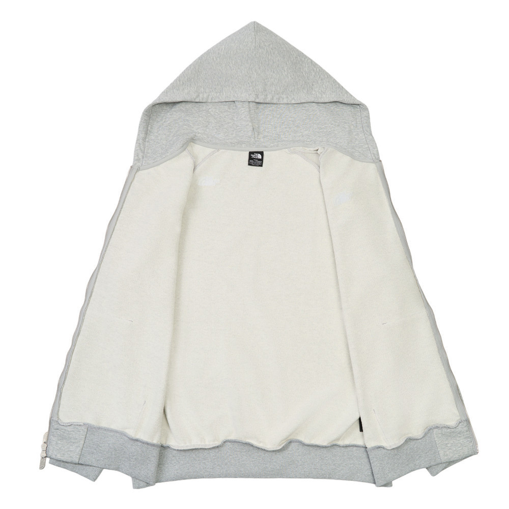 The North Face北面男女款灰色連帽外套｜8F0HDYX