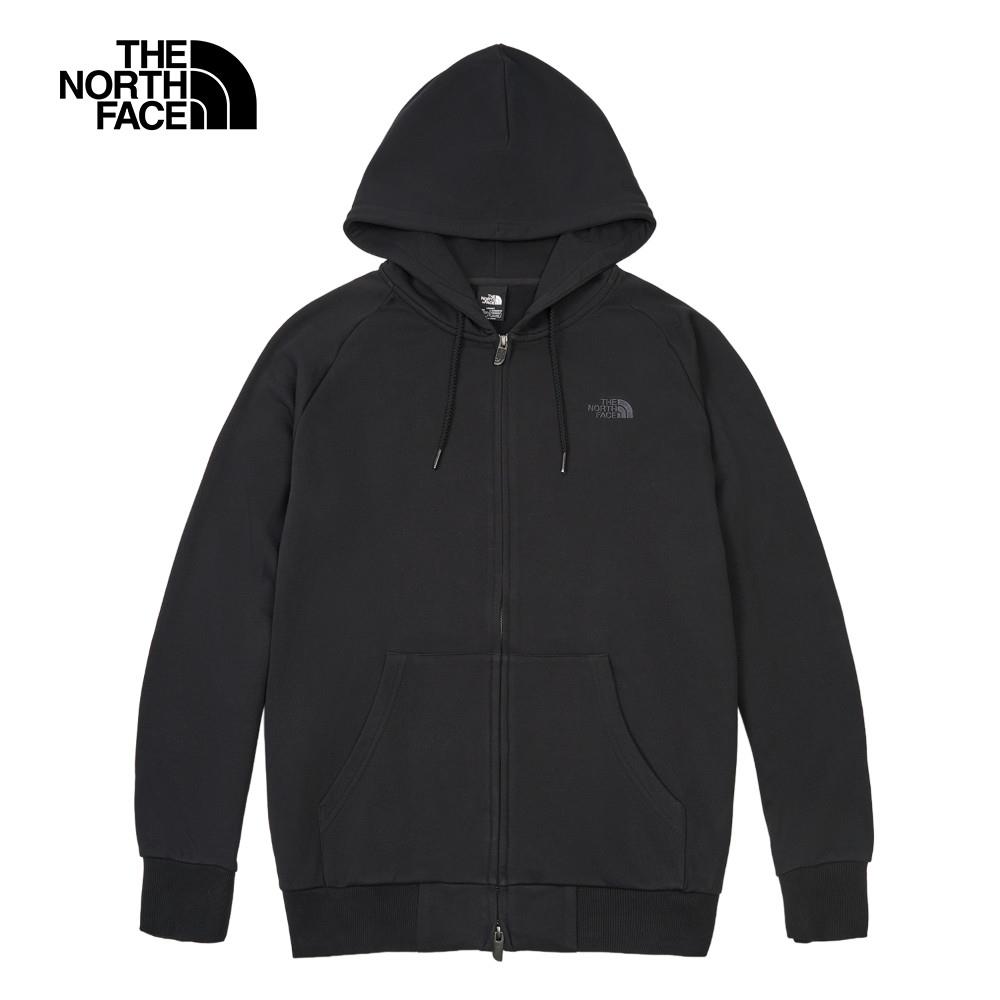 The North Face北面男女款黑色連帽外套｜8F0HJK3