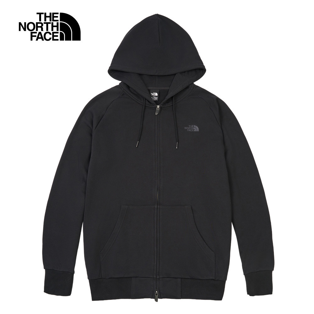 The North Face北面男女款黑色連帽外套｜8F0HJK3－勁颯專賣店