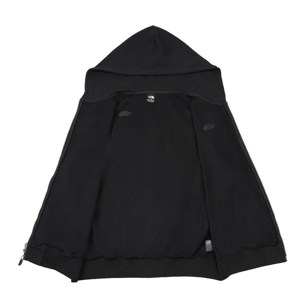 The North Face北面男女款黑色連帽外套｜8F0HJK3