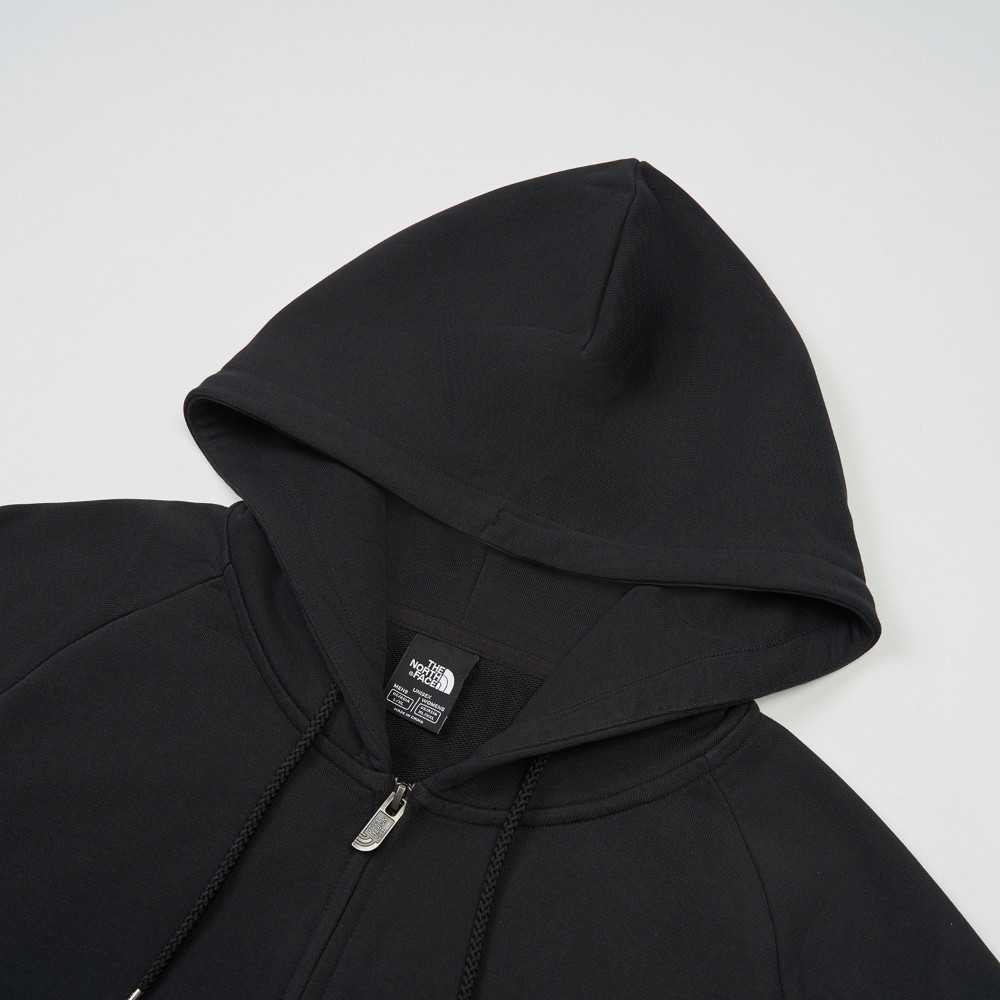 The North Face北面男女款黑色連帽外套｜8F0HJK3