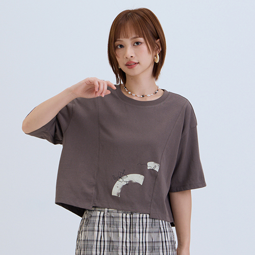 【e-collection】宇宙探測儀印花上衣 - 兩色