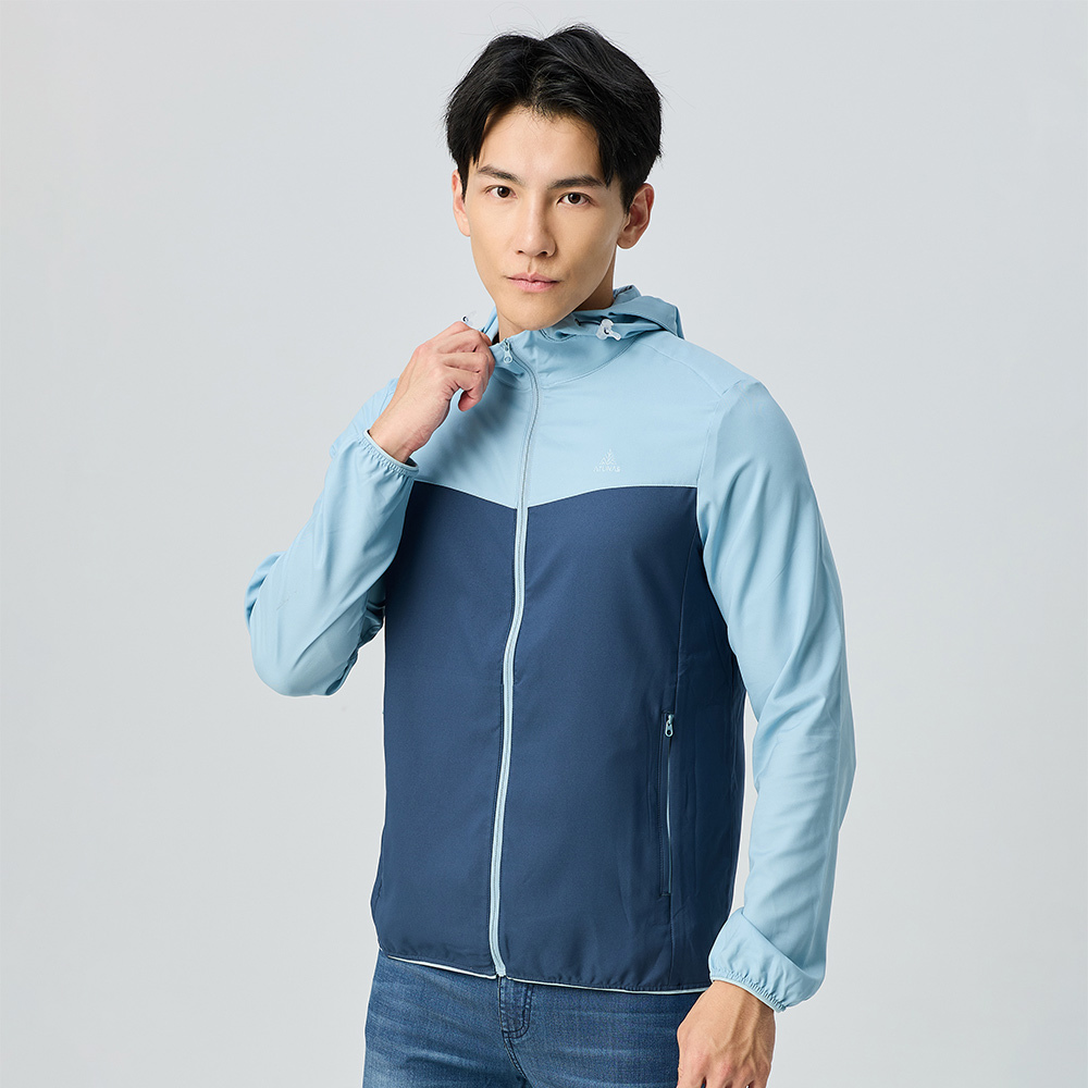 男款蚊瘋不動涼感外套(A1GA2507M霧藍/深藍/防曬外套/防蚊外套/涼感)