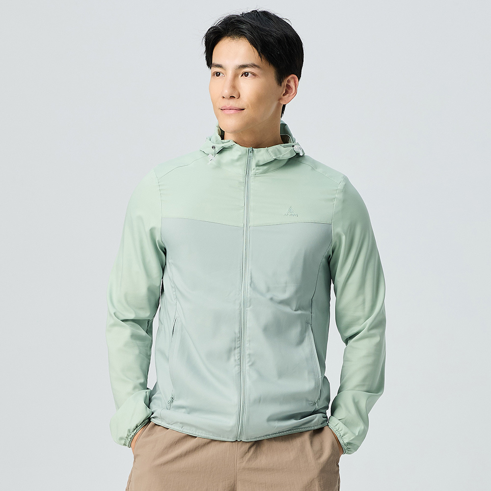 男款蚊瘋不動涼感外套(A1GA2507M鼠尾草綠霧綠/防曬外套/防蚊外套/涼感)