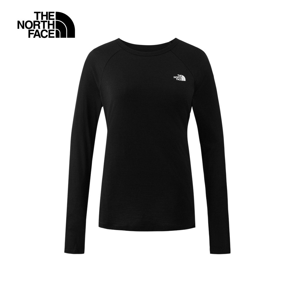 The North Face北面女款黑色長袖上衣｜8DRKJK3｜北面女款長袖－运动品牌专