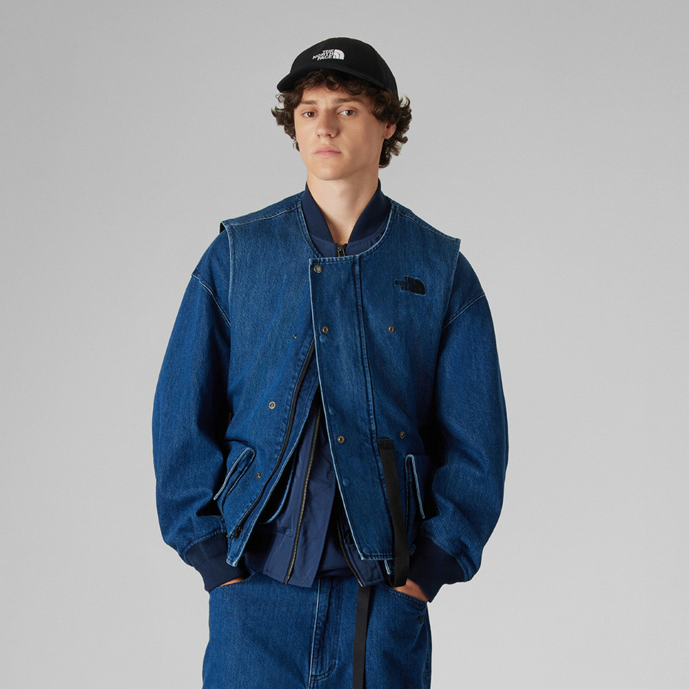 UE男款藍色丹寧背心｜8E5ND1R