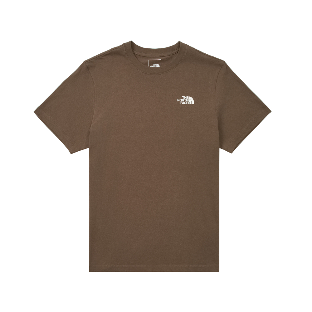 The North Face北面男款棕色概念性印花短袖T恤｜8E9F1OI