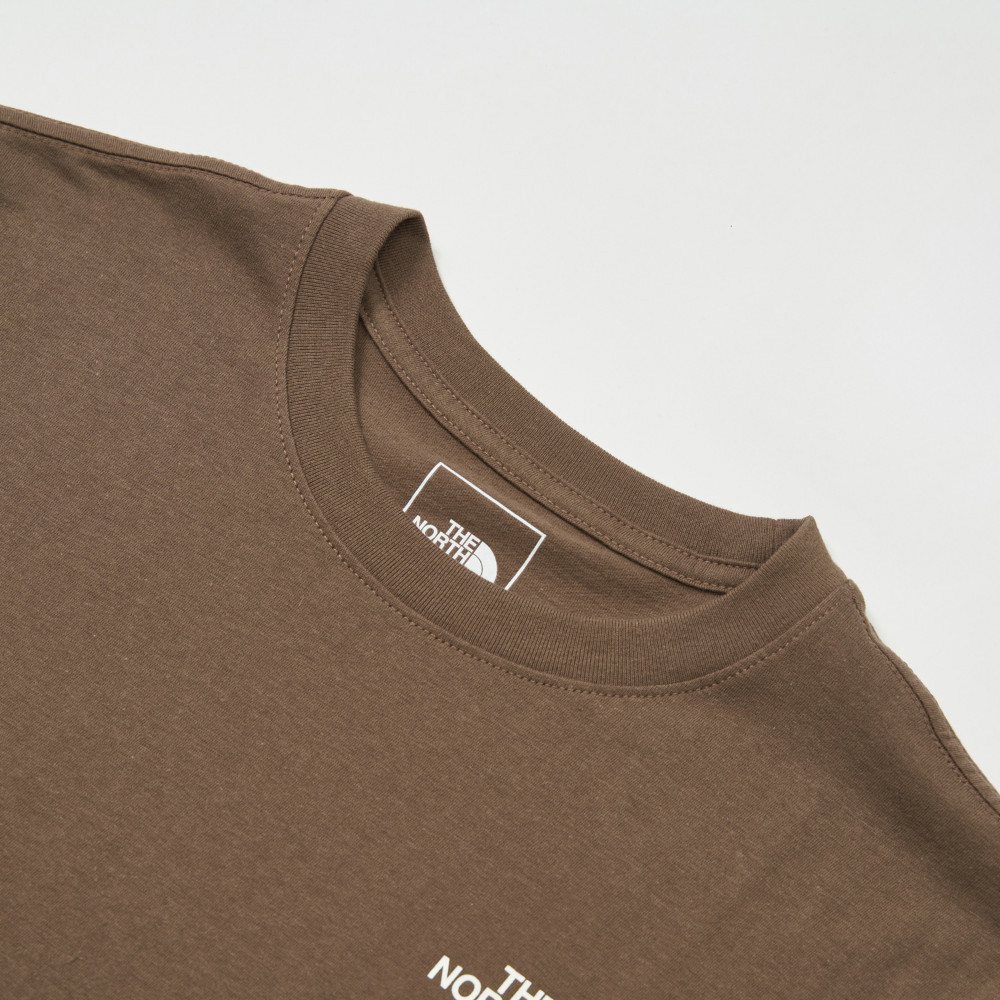 The North Face北面男款棕色概念性印花短袖T恤｜8E9F1OI